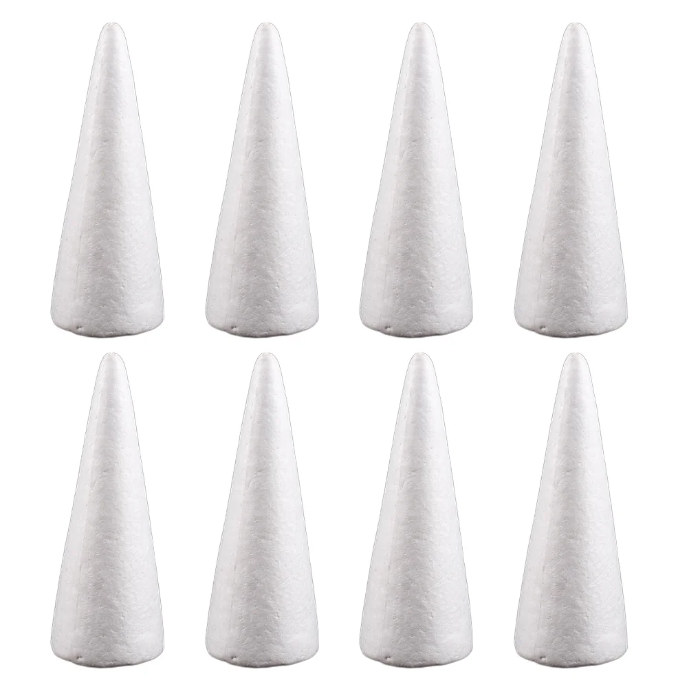 

Cone Cones Christmas Styrofoam Craft Treepolystyrene Craftsshapes Diy White Floral Partyornamentshaped Decorative Supplies