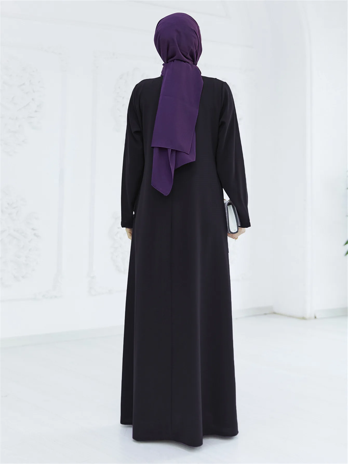 Muslim Fashion Middle Eastern Robe Diamond Spliced Waist Hijab Dress Abaya Dress Islamic Clothing for Women Abayas for Women