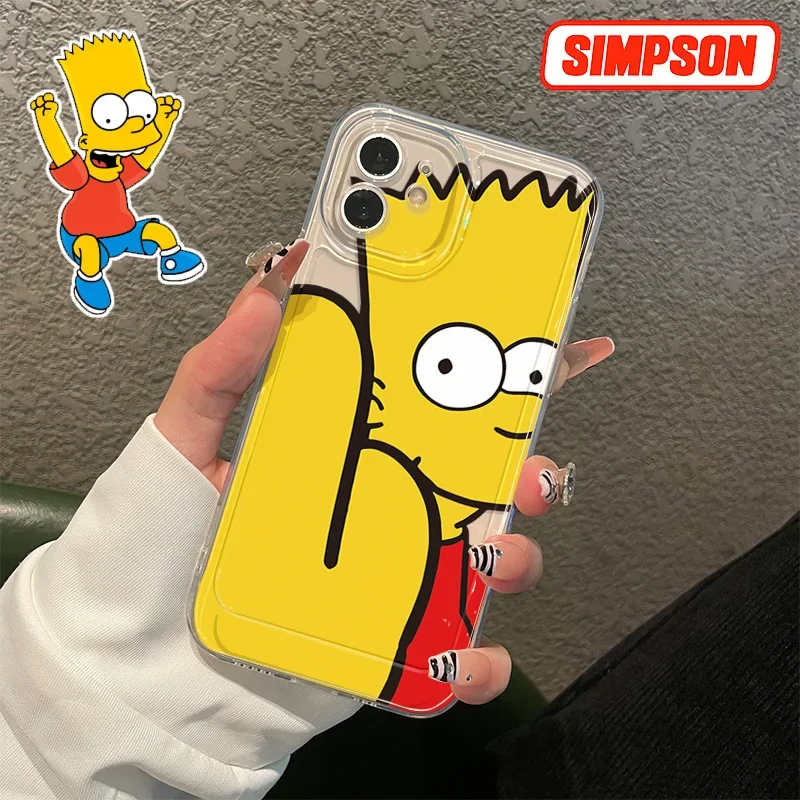 Чехол Simpsons для телефона с изображением Барта Симпсона iPhone 14 13 12 11 Pro Promax X XS XR Max 7 8