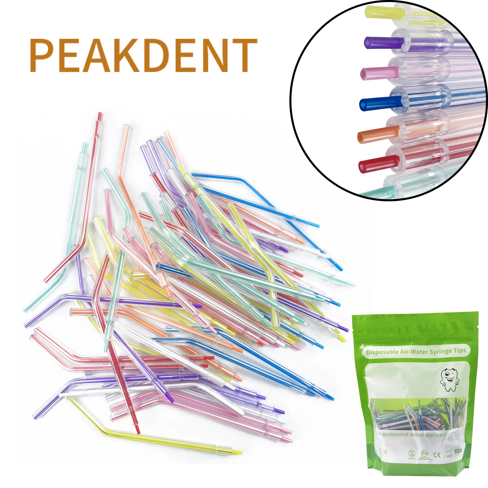 250 шт./пакет одноразовые насадки для шприцев с воздушно-водяной водой практичный