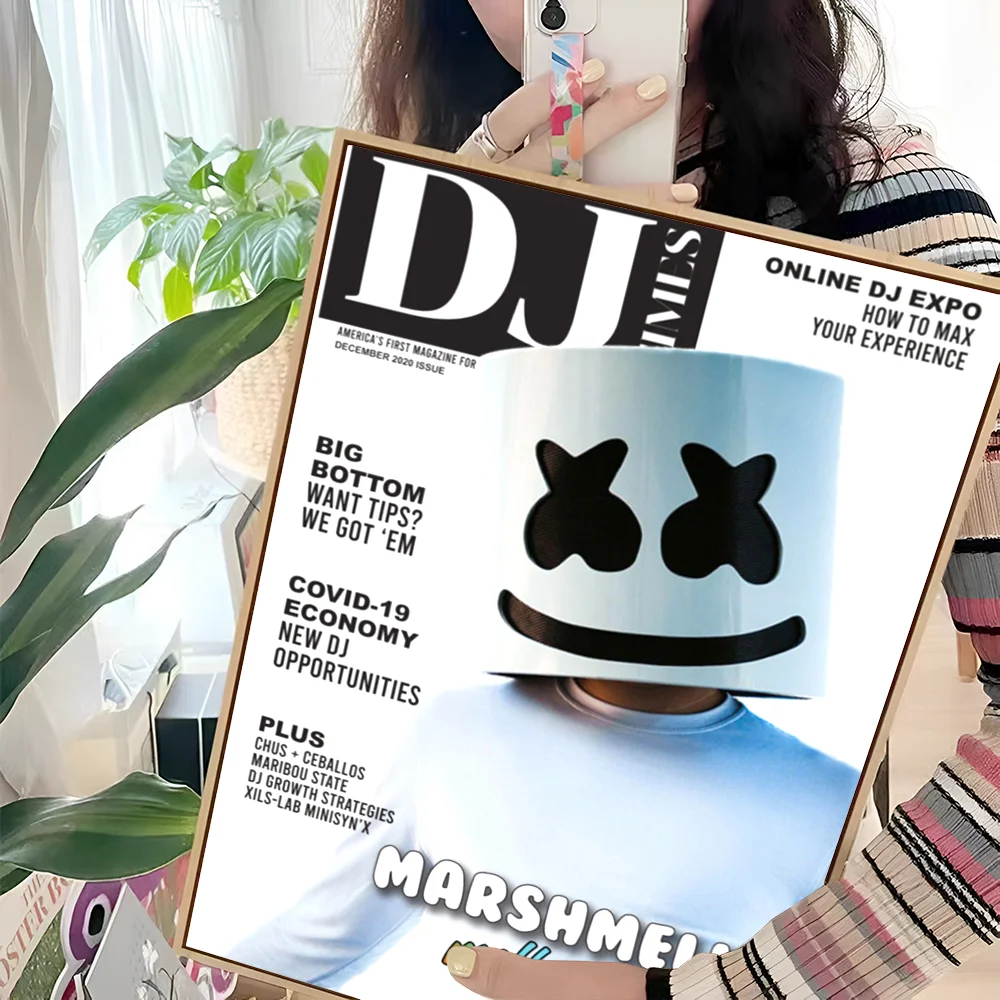 DJ M-Marshmello кино липкие постеры красивая наклейка на стену для гостиной бара