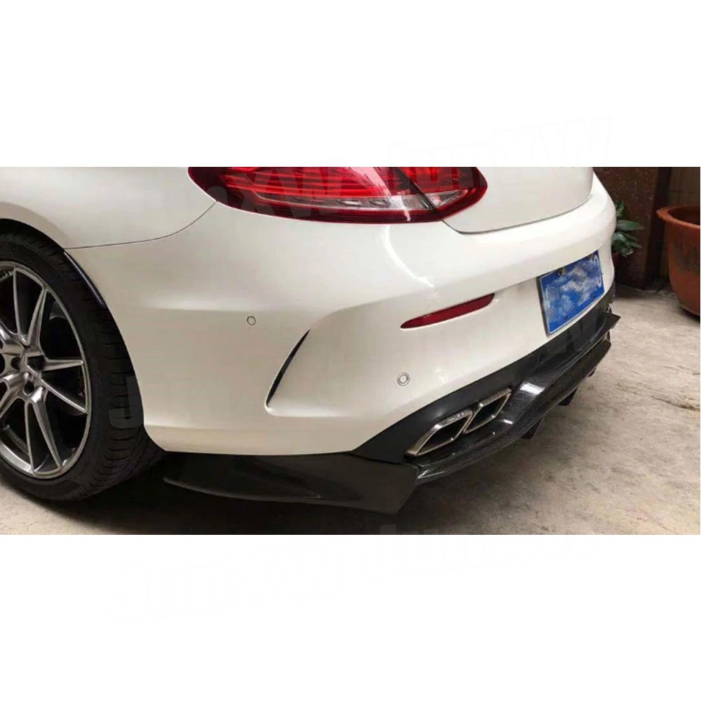Задний бампер из углеродного волокна диффузор фартуки спойлер для Mercedes Benz C class C205