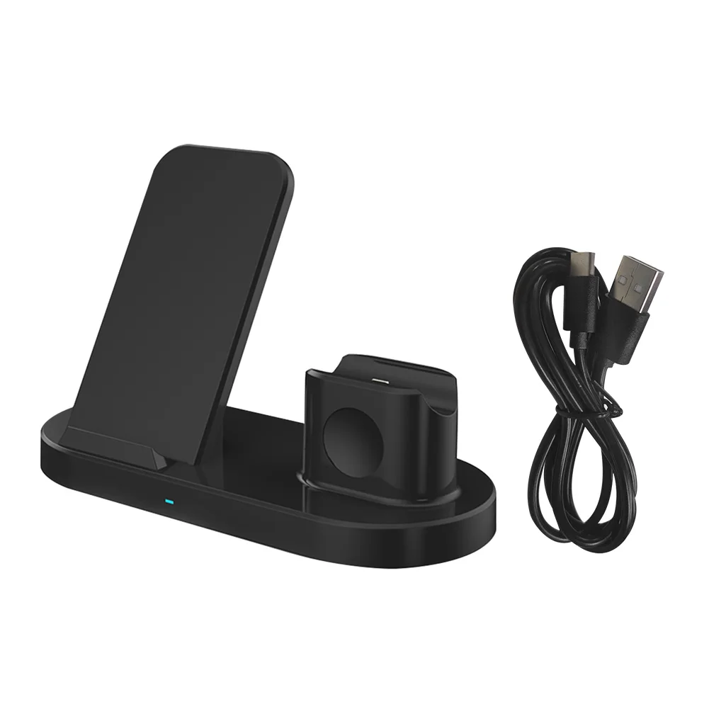 

3 In 1 Easy Use Multifunctional Station Universal Fast Wireless Charging Stand Portable Space Saving Phone Watch Earbuds Desktop