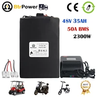 48v 35a lithium ion battery pack for electric bike with charger 5a bms short circuit protection fast charging deep cycle