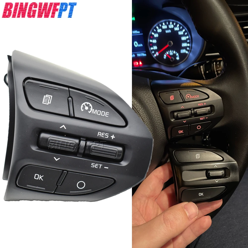 

New Steering Wheel Cruise Control Buttons Switch Steering Wheel Button Switches For Kia Rio (K2 ) 2016 2017 2018 2019 2020 2021