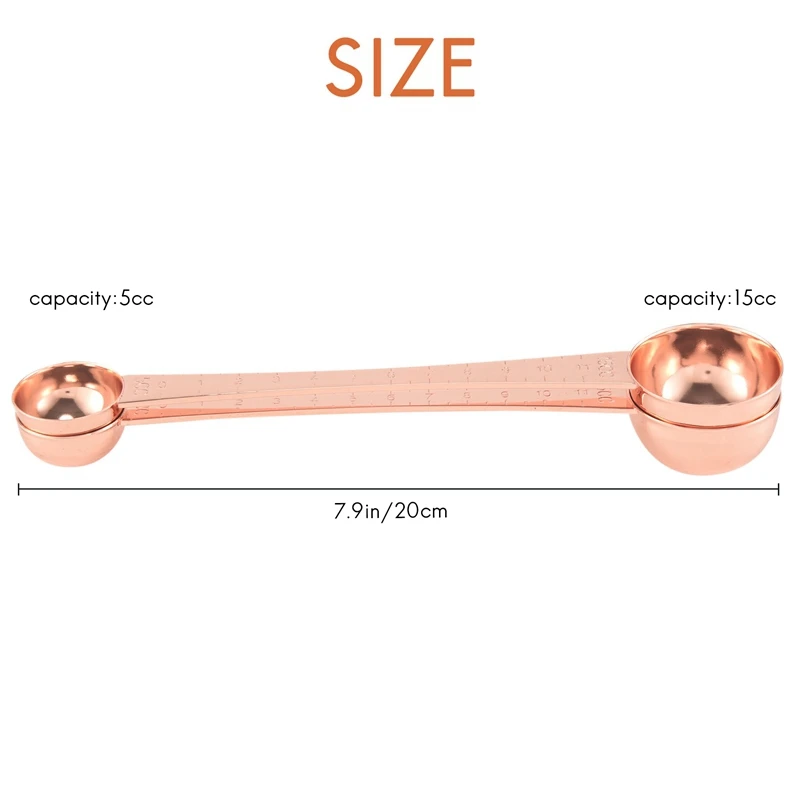 JFBL Популярные мерные ложки 2 шт. столовые с длинными ручками из нержавеющей стали
