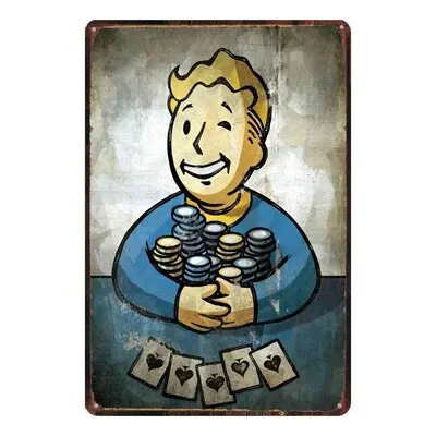 

Винтажная Металлическая Жестяная Вывеска Fallout, Ретро Настенный Декор Для Бара, Кафе, Магазина, Домашнее Искусство xCM DU