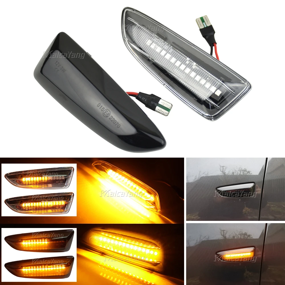 

2PCS Led Dynamic Side Marker Turn Signal Light Sequential Blinker For Opel Astra J Astra J K Zafira C Insignia B Grandland X