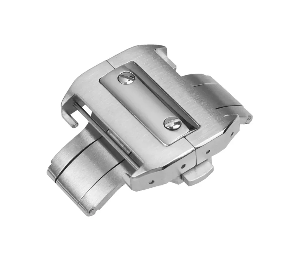 

For Santos 100 Belt Stainless Steel Folding Buckle Butterfly Buckle Santos Watch Buckle 18mm 21mm