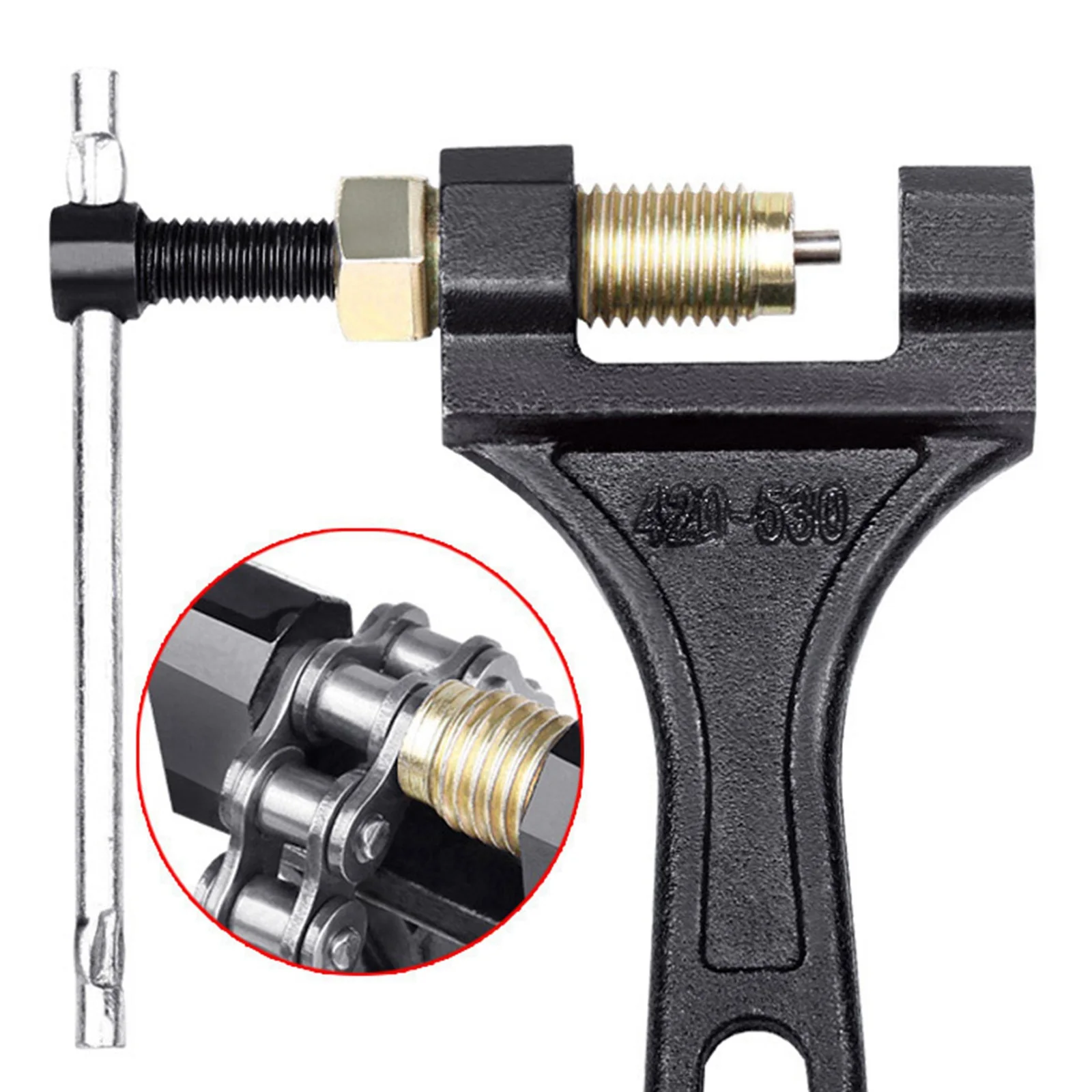 

1Pc Motorcycle Chain Link Remove Hard Disk Breaker Separator Dirt Tool Bike 420-530 Chain Breaker Cycle Repair Accessories