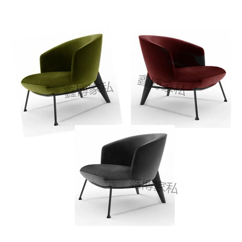 

GY Customized Nordic Light Luxury Leisure Chair Bedroom Lazy Single-Seat Sofa Chair Fabric Backrest Conference Chair