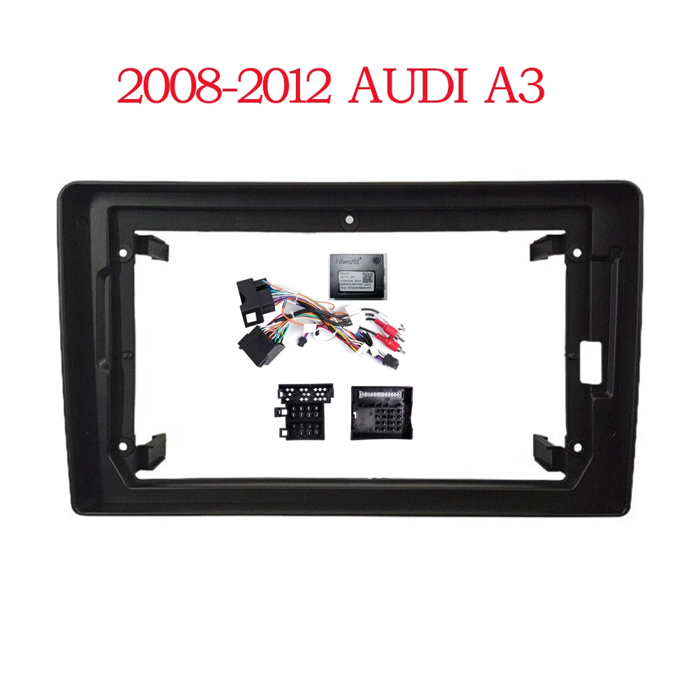 Рамка автомобильного радио Fascias для Audi A3 S3 RS3 RNSE-PU 2003-2013 9-дюймовая 2Din стерео панель жгут проводов кабель питания декодер Canbus (art.: 3920cbcfdfad0) - 3920cbcfdfad0