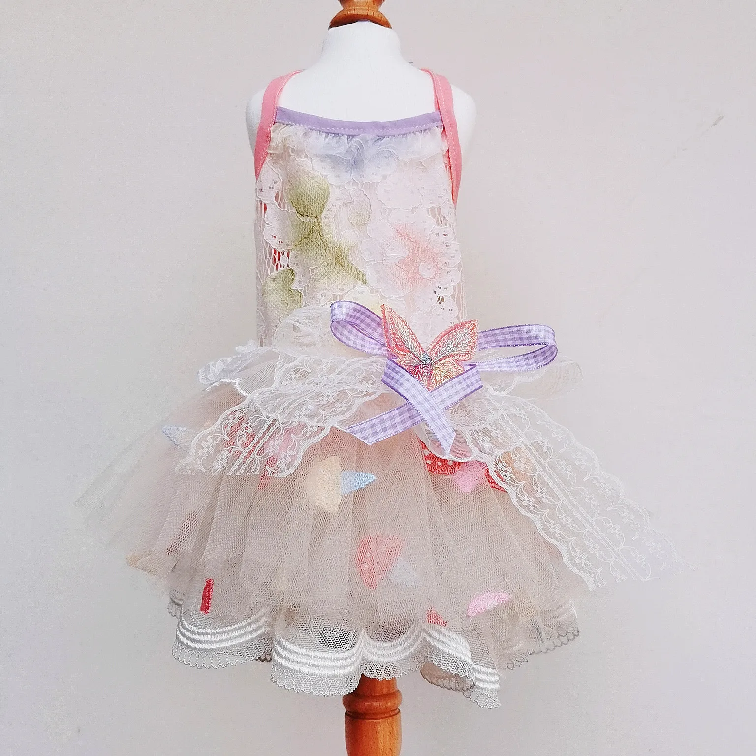 

Summer Puppy Dog Clothes Cotton Hollow Lace Sling Dresses For Small Medium Dog Cute Print Butterfly Bow Skirts Pet Clothing 2022