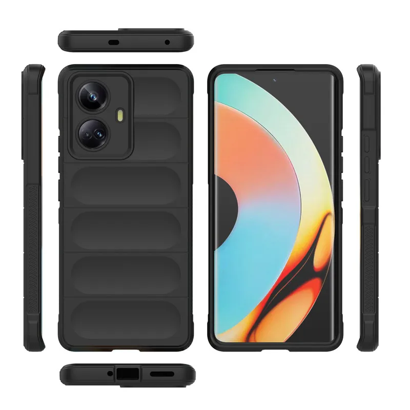 Для Realme 10 Pro Plus 5G чехол противоударный резиновый силиконовый бампер для Fundas 6 7