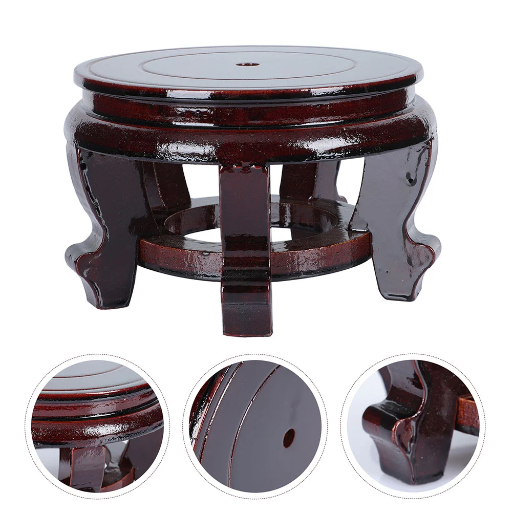 

Stand Base Display Pot Wood Holder Flower Wooden Rack Vase Teapot Round Bowl Decorative Stands Lamp Riser Supports Racks