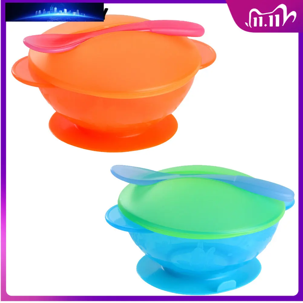 

Baby Safe Sucker Silicone Dining Plate Solid Cute Cartoon Children Dishes Suction Training Tableware Kids Feeding Bowls Clean