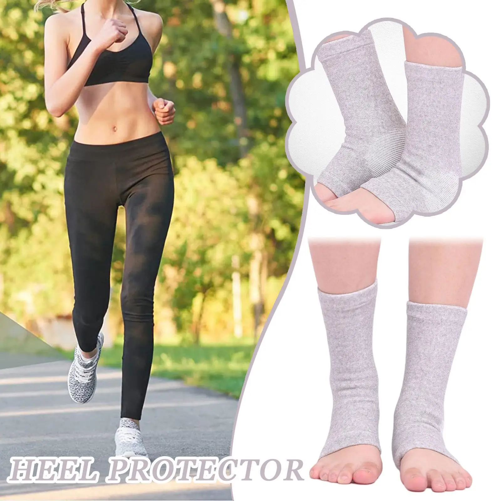 

Compression Foot Sleeve Socks Anti Fatigue Ankle Support Running Cycle Basketball Sports Socks Outdoor Ankle Brace Sock 1 pair