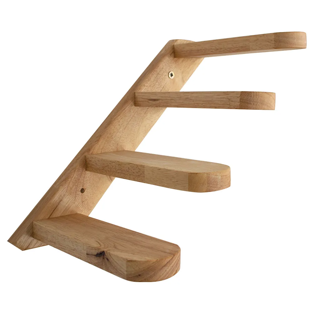 

Step Staircase Easy Install Ladder Springboard Solid Wood Gifts Home Window Cat Toy Climbing Pet Kitten Wall Mount Stable