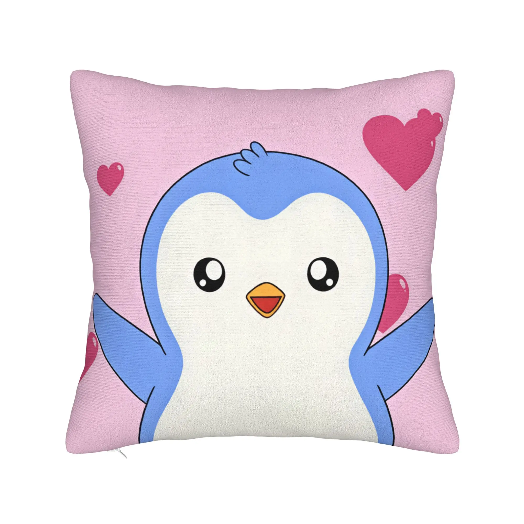Фото Наволочка P-Pudgy Penguin, оригинальная наволочка для стула, дивана, домашнего декора, квадратная наволочка, идея для подарка №2