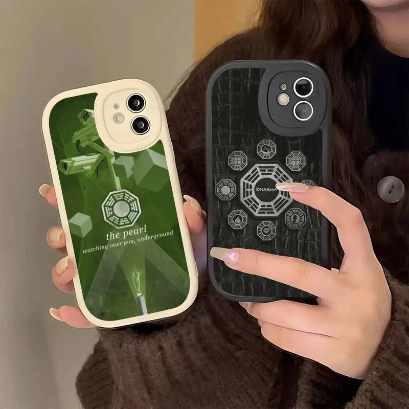 

lost tv dharma initiative logo Phone Case Hard Leather Phone Case For iPhone 14 13 12 Mini 11 14 Pro Max Xs X Xr 7 8 Plus