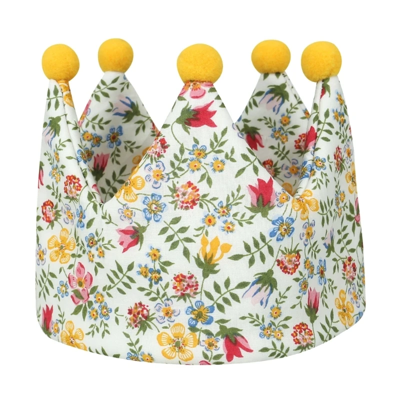 

Baby Crown Hat Soft Party Hat Cute Crown Beanie Cap Girls Boy Unisex Headgear