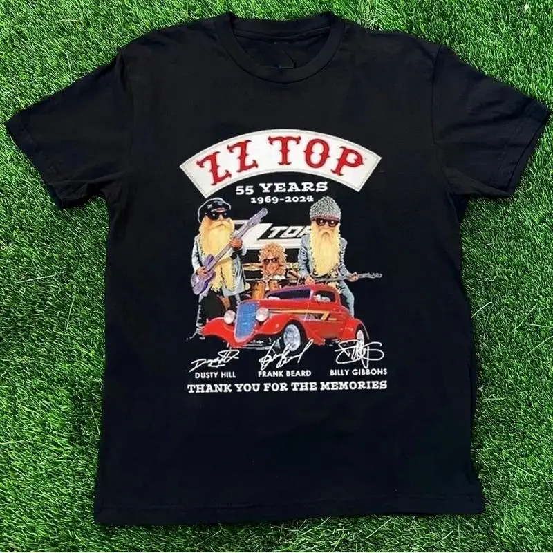 Фото ZZ Top 55 лет 1969-2024 Рубашка с подписями «Спасибо за воспоминания» YA66 №1