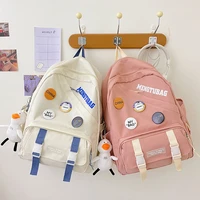 student shool bag teenager large capacity backpack adolescent boys girls canvas package korean version teenager book bag doll