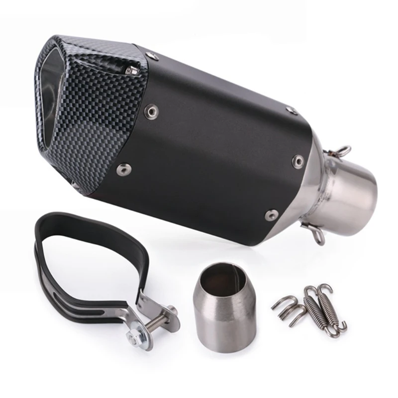 

918B 51mm Motorcycle Exhaust Muffler Carbon Fiber Pipe Motocross Exhaust Tip Tube