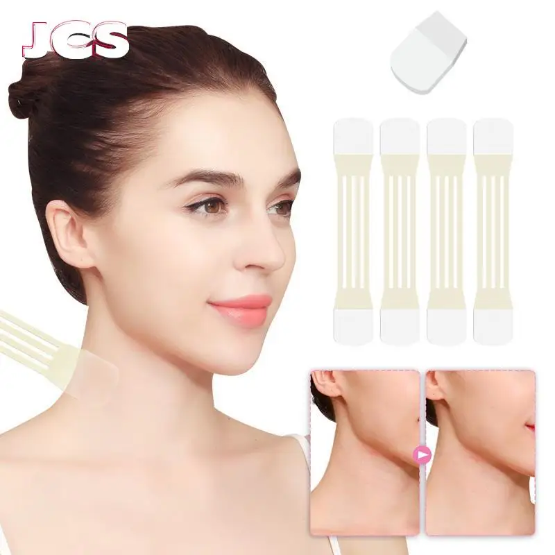 

4Pcs Invisible Neck Lifter Bandage With 20 Lift Patch Neck Wrinkle Removal Sticker Face Lift Anti Aging Patch Slimming Tape