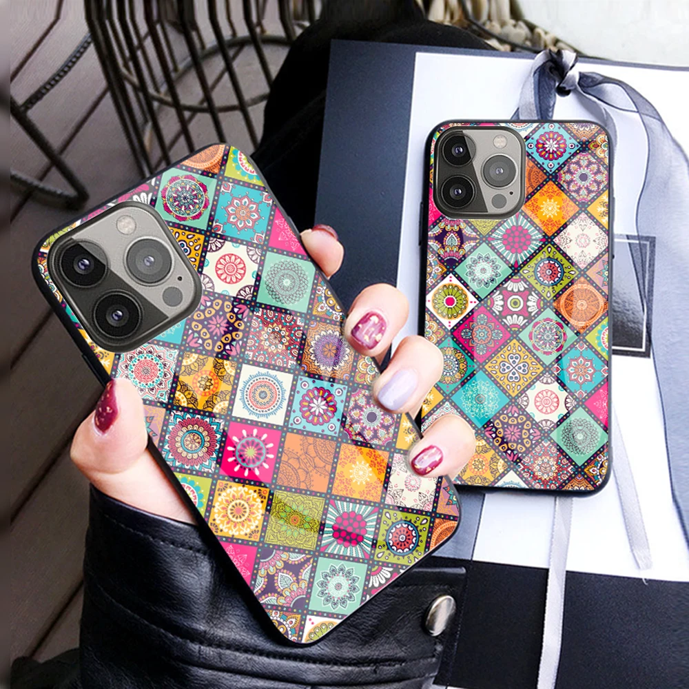 

Decorative Pattern Phone Case For IPhone 14Pro 13Pro 12Pro 12Mini 11 11Pro X XR XSMax 6 7 8PLUS 6S Case magnetic suction bracket