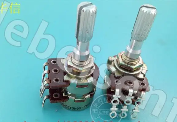 

2pcs For ALPS 16 type with stepping 10 points double potentiometer B50K handle length 25MM flower