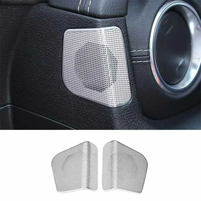 

Silver Titanium Steel L&R Speaker Cover Trim Fit For Jeep Wrangler JL 2018-2020