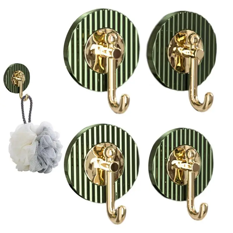 

Stick On Wall Hooks 4pcs Seamless Heavy Duty Adhesive Wall Hooks Self Adhesive Luxury Hooks For Bathroom Bedroom Keys Hooks