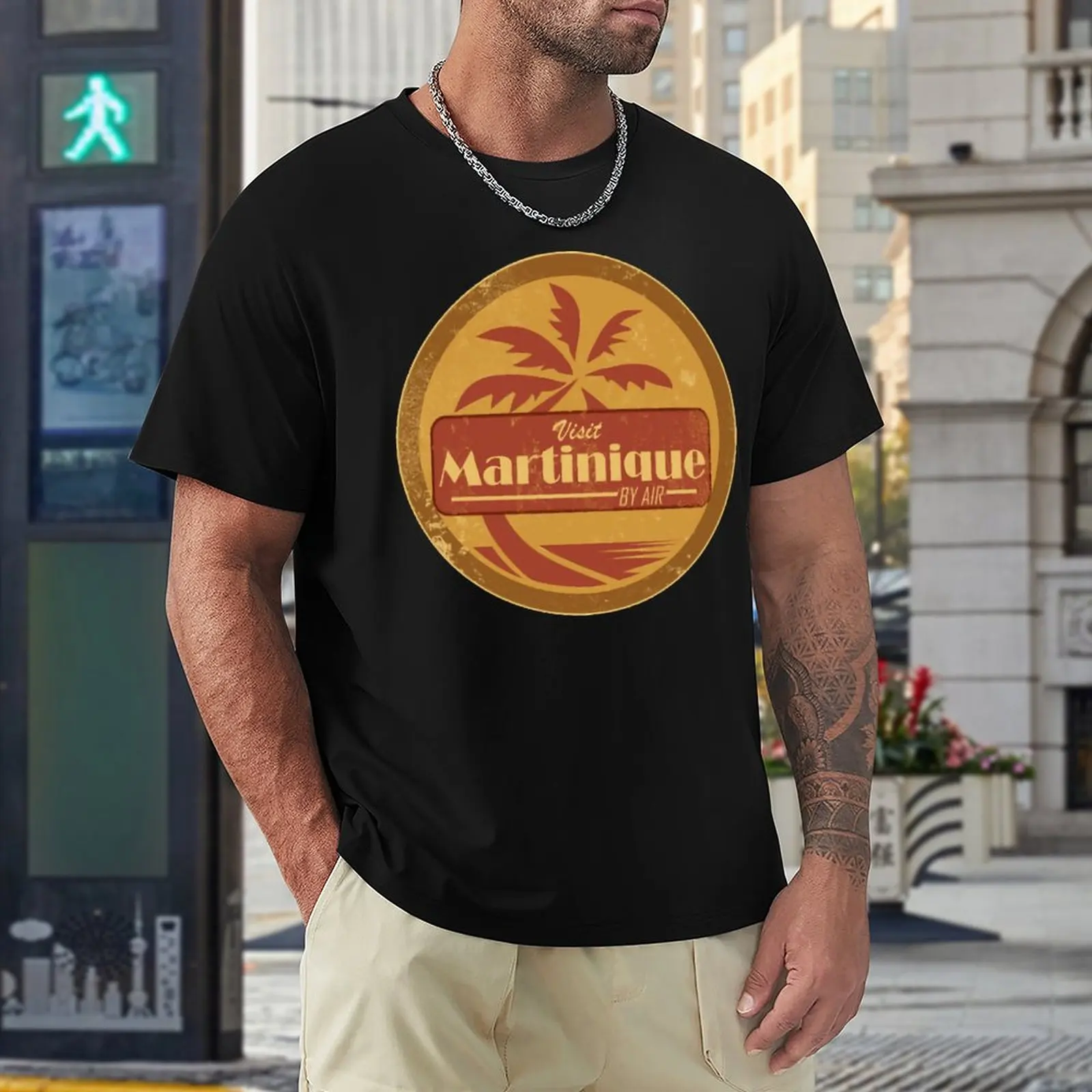 

Tees Martinique Vintage Travel Gifts Graphic Fitness Eur Size top Quality