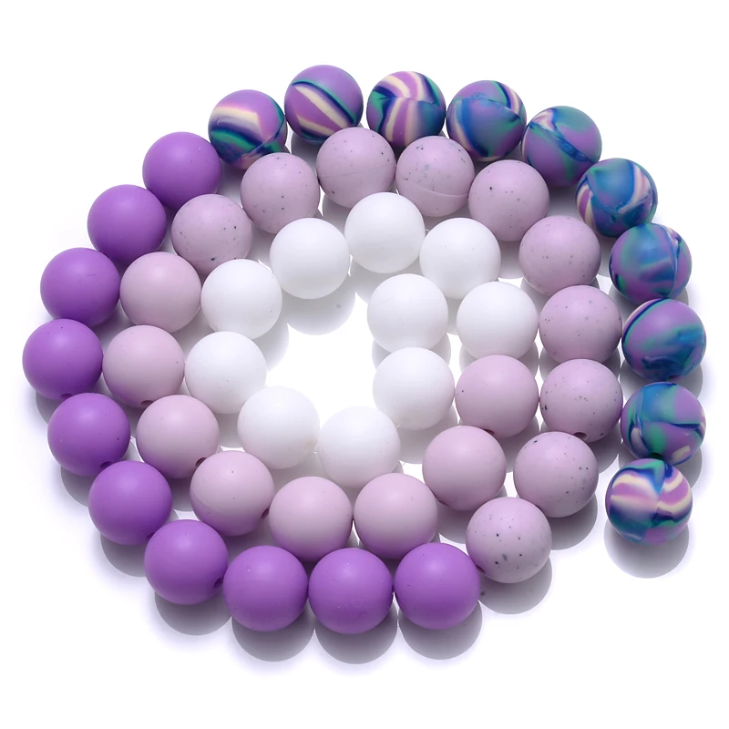 

30 шт., силиконовые бусины для прорезывания зубов