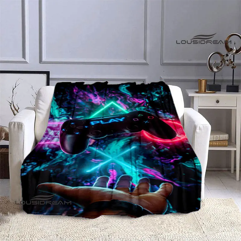 

3D game player printed blanket children's warm blanket Picnic blanket soft and comfortable blanket Home travel blanket