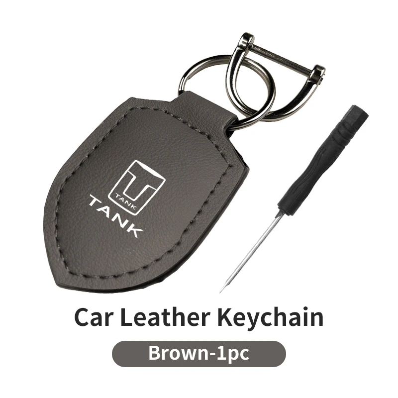 

Кожаный автомобильный брелок с щитком, декоративный кулон, автомобильные аксессуары для WEY Tank 500 Macchiato Coffee 01 02 2021-2022