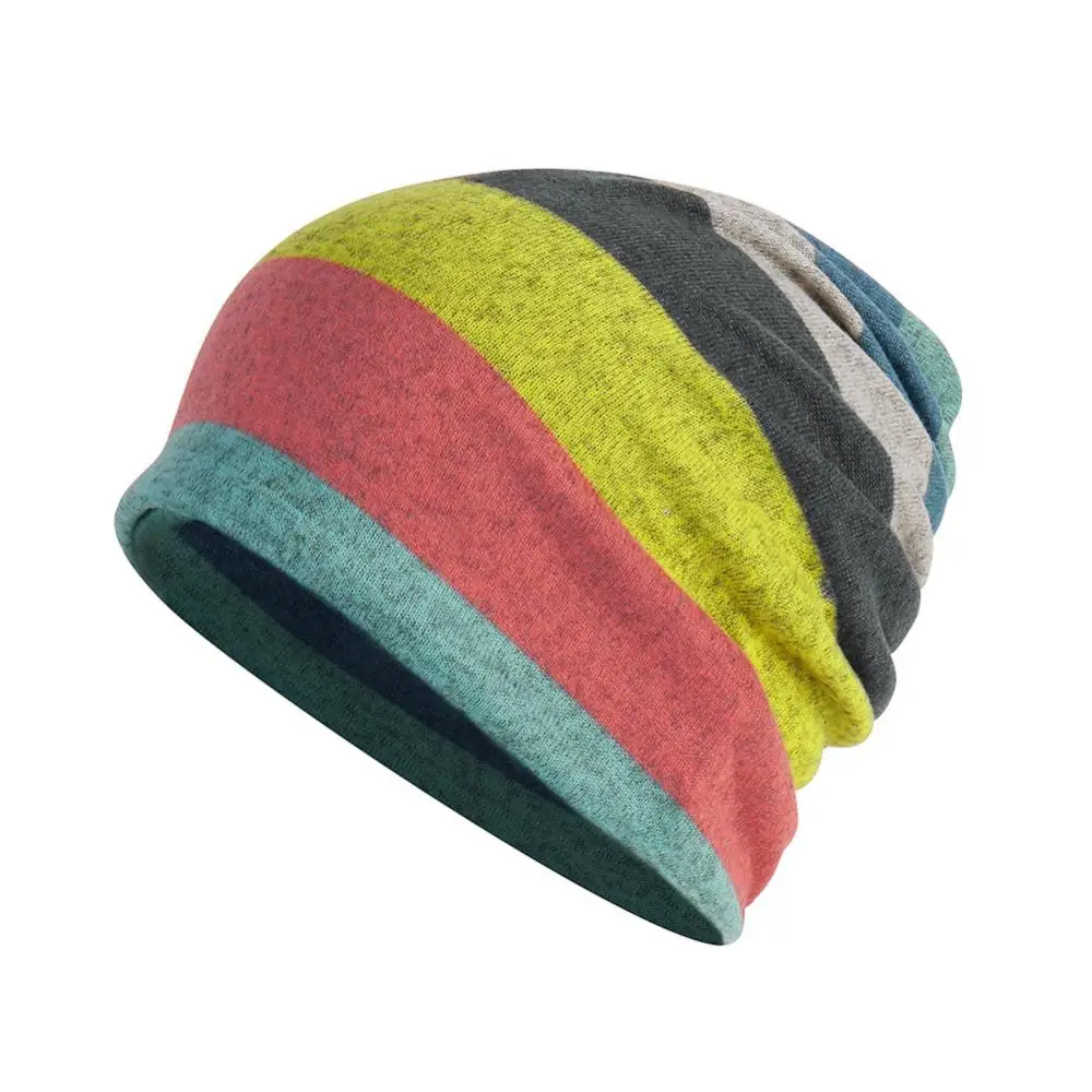 

Шапка-бини, шапка, теплая шапка унисекс в полоску, мешковатая осенне-зимняя шапка в стиле хип-хоп с черепом