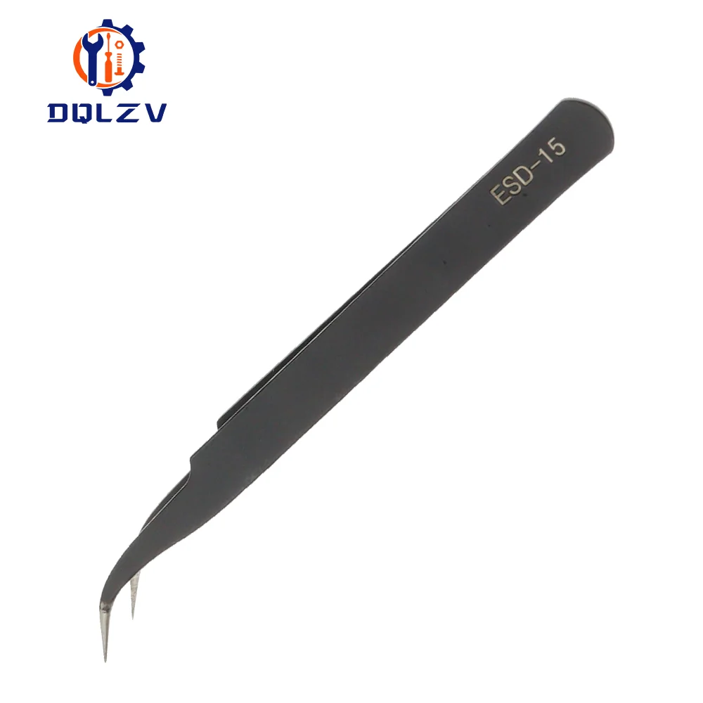 

Precision Tweezers Set ESD Anti-Static Stainless Steel Tweezers Repair Tools for Electronics Repair Soldering Craft