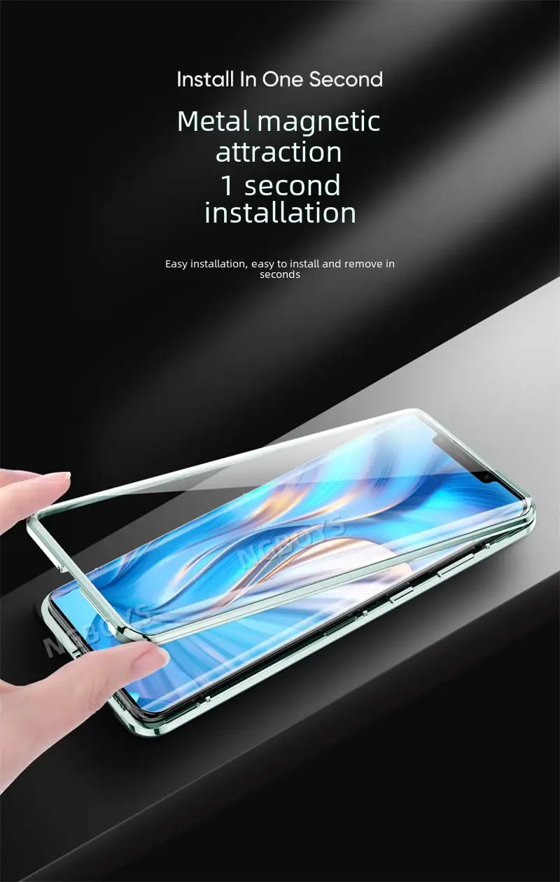 Чехол для Huawei Mate 50 CET LX9 360 полная защита передний Прозрачный чехол из закаленного