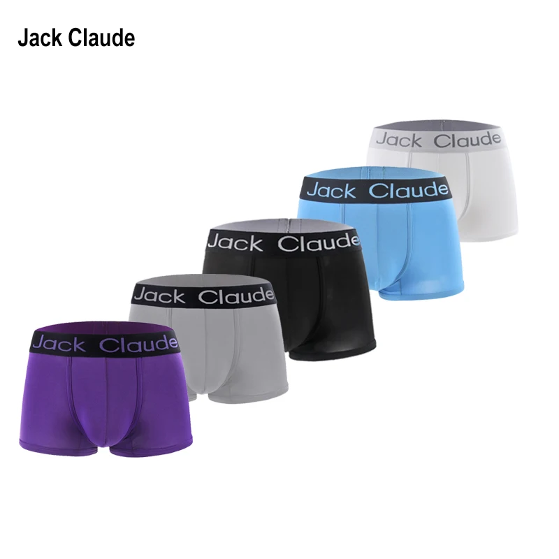 JackClaude Men Boxer Briefs Bokserki Meskie Underwear Sexy Lingerie Ropa Interior Hombre Pantie Sous Vetement Shorts Underpants