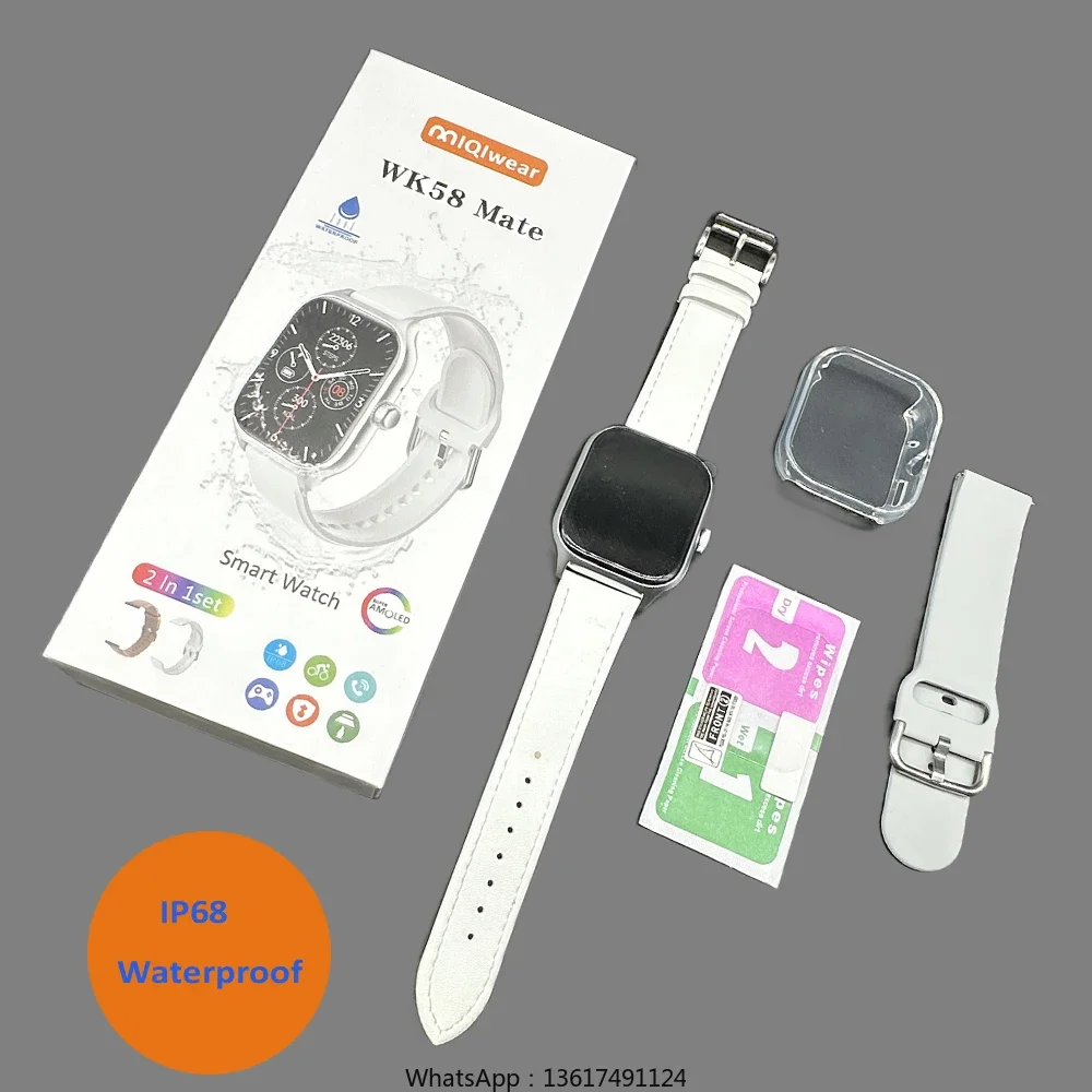 Портативные умные часы WK58 Mate Plus mini T500 T800 T900 7 в 1 Ultra Series 9 Водонепроницаемые для