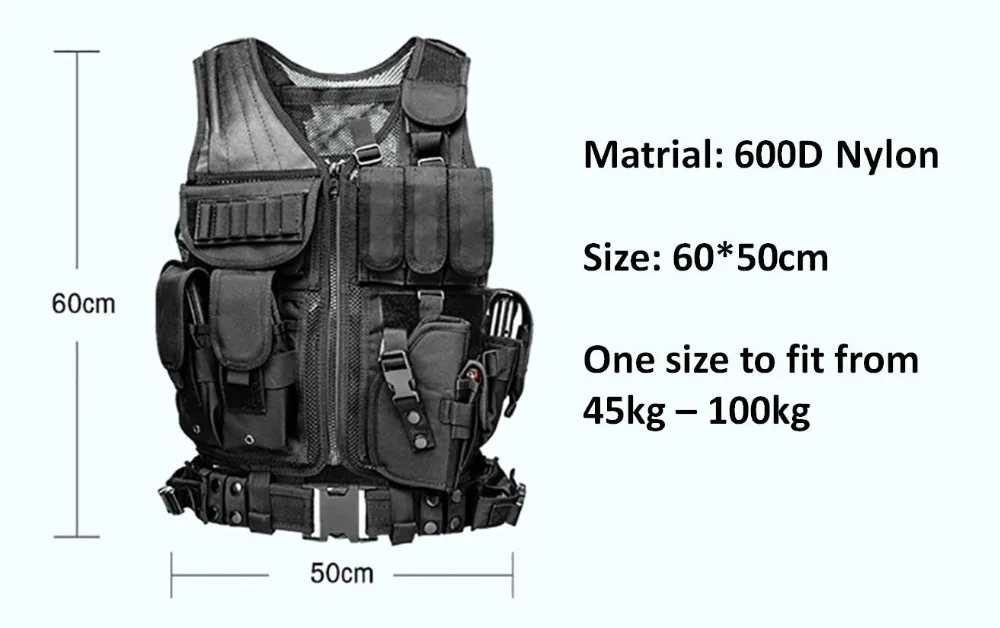 Высококачественный тактический жилет для тренировок на открытом воздухе