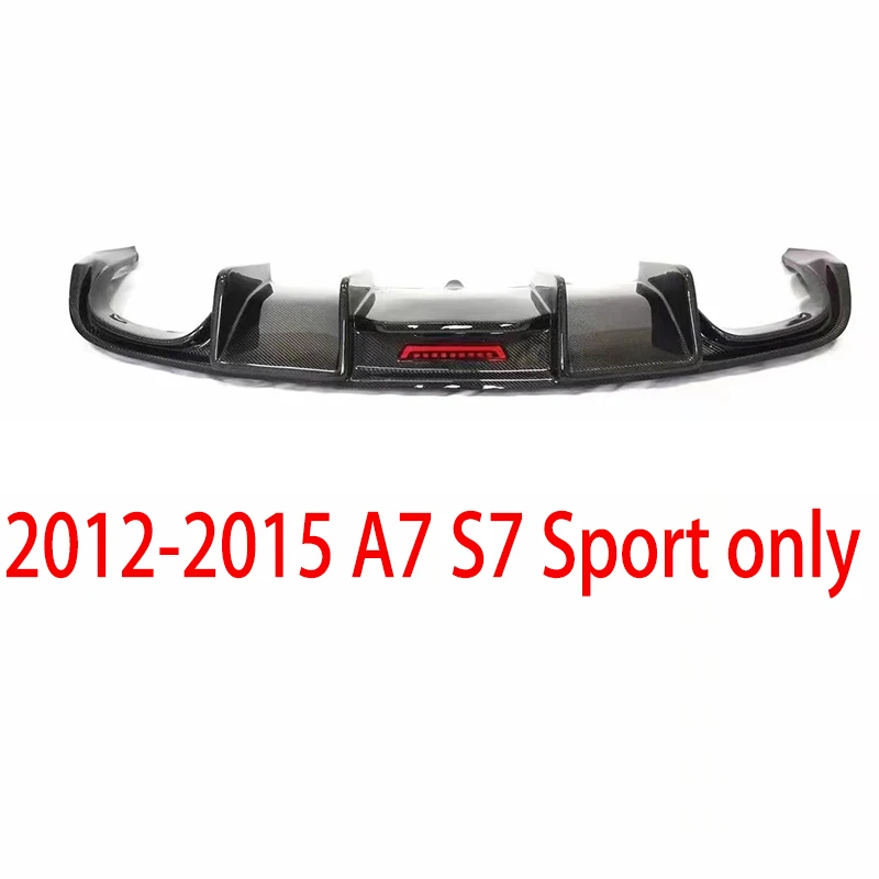 

Для Audi A7 S7 RS7 S-Line 2012 2013 2014 2015 задний бампер из углеродного волокна, диффузор, спойлер, автомобильные аксессуары