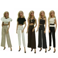 office lady 11 5 doll clothes for barbie doll outfits shirt crop top trousers pants 16 bjd dolls accessories kids diy toy gift