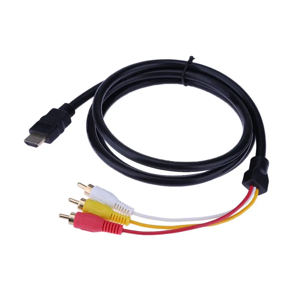 

1,5 м HDMI-совместимый с 3 RCA Видео Аудио HDMI-совместимый кабель 1080P AV адаптер шнура конвертера для HD ТВ-приставки DVD ноутбука