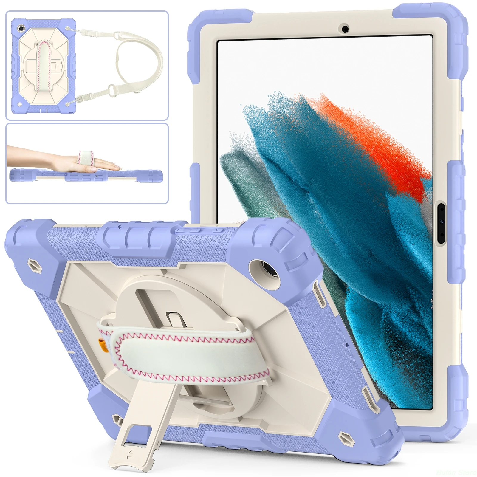 Versatile Shoulder Strap Case For Samsung Galaxy Tab A7 10.4 T500 T509 A 8.0 T290 T295 A7Lite T225 T220 A8 10.5 X200 X205