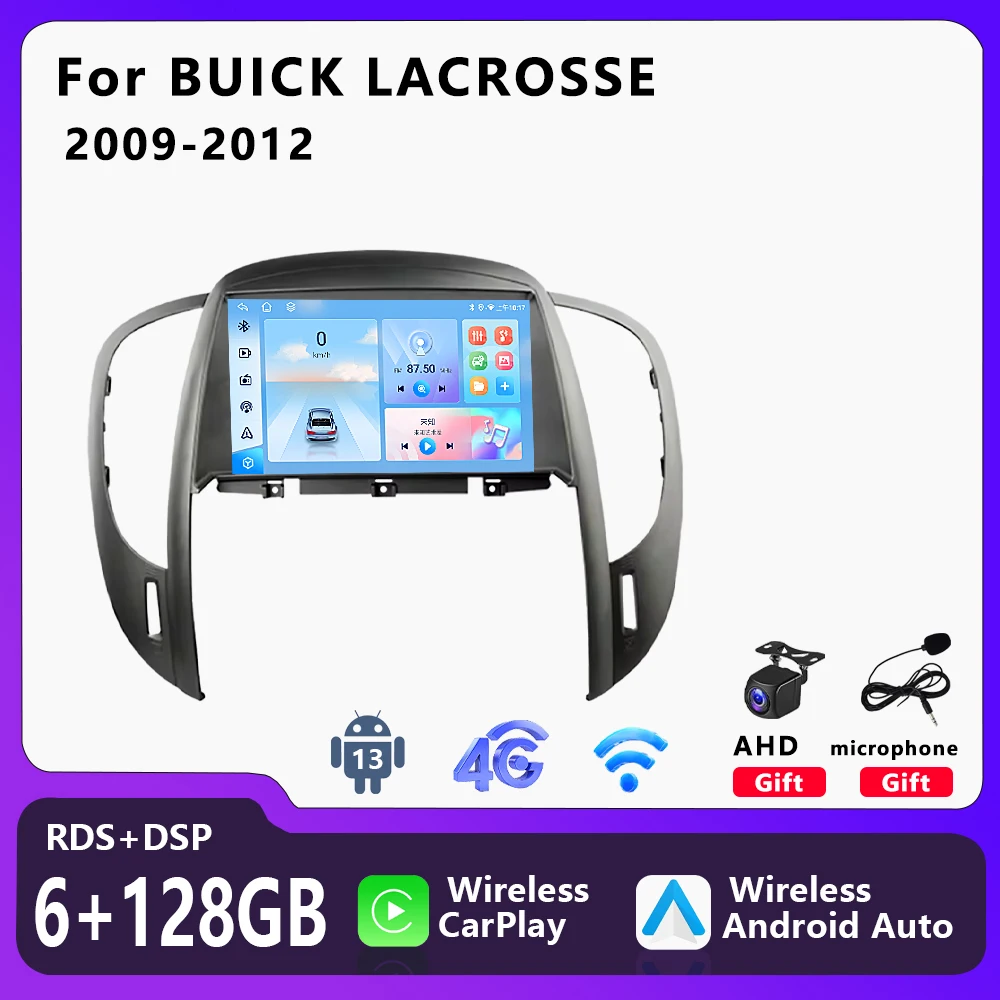 Автомагнитола мультимедийный видеоплеер для Buick LaCrosse 2009-2012 9 дюймов Carplay Android
