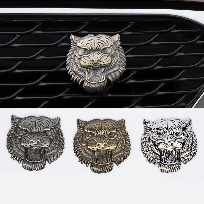 Купи For Chery Tiggo 7 pro 8 Pro Grill High-grade metal tiger head decoration Car Emblem Badges Decal Racing Metal Sticker Styling за 740 рублей в магазине AliExpress