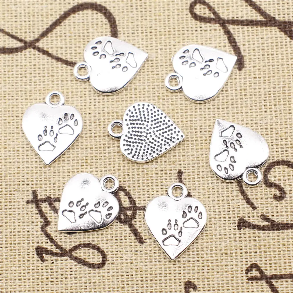 

Claw Peach Heart Jewelry Charms Jewelry Making Pendant Accessori For Woman 14X17mm Antique Silver Color 20 Pieces